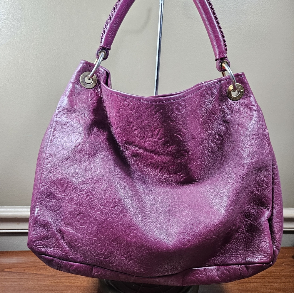 Authentic Louis Vuitton Empreinte Artsy Mm Burgundy Infini Monogram Leat… - Picture 2 of 13